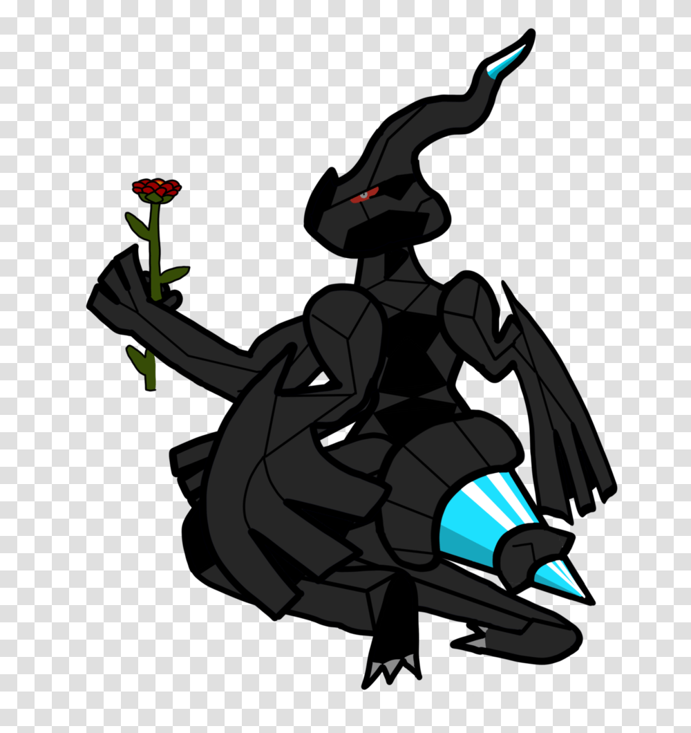 Request From Zekrom Holding A Rose, Wasp, Bee Transparent Png