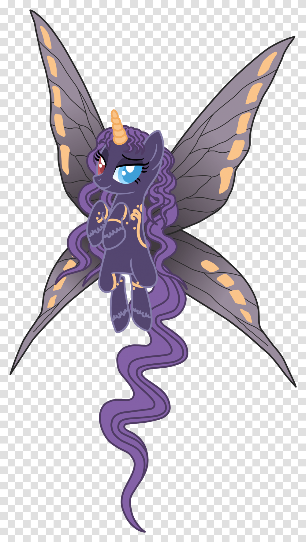 Requiem With Moth Wings Fairy, Purple, Statue Transparent Png
