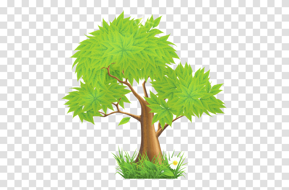 Res Green Painted Tree, Plant, Leaf, Maple, Tree Trunk Transparent Png