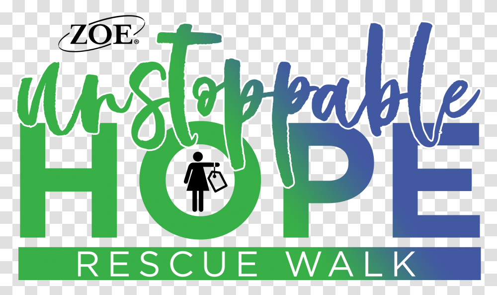 Rescue Walk Unstoppable Hope Header, Alphabet, Word, Plant Transparent Png