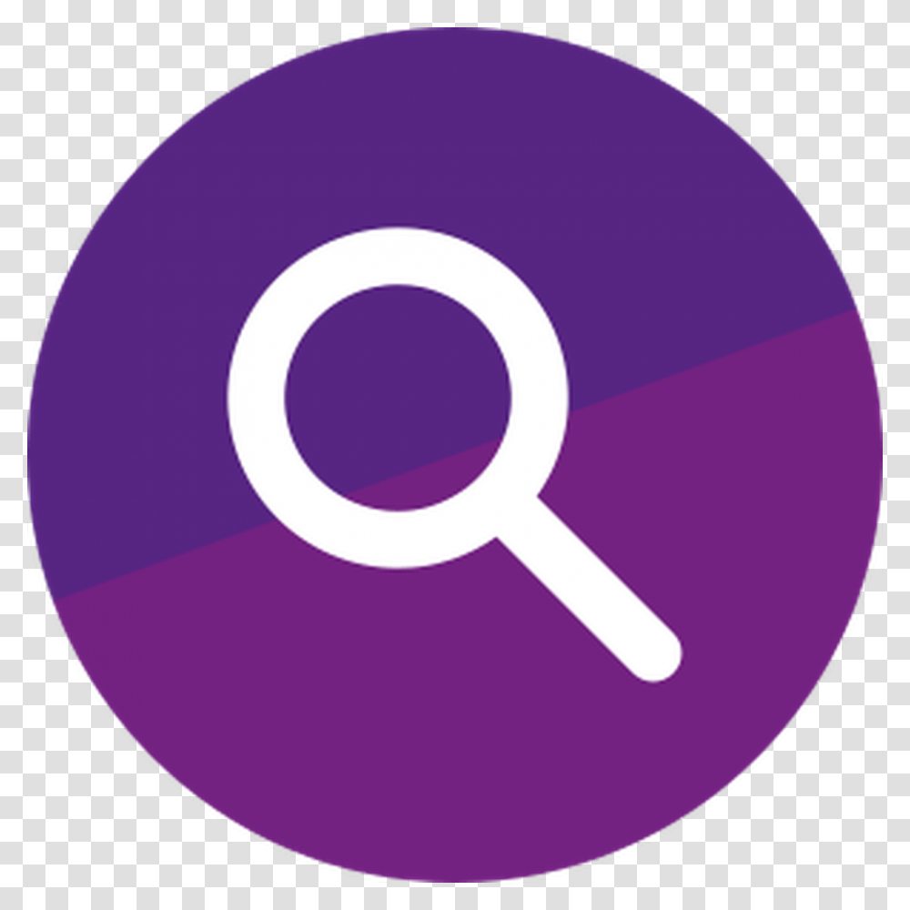 Research Power Symbol, Magnifying, Disk, Purple Transparent Png
