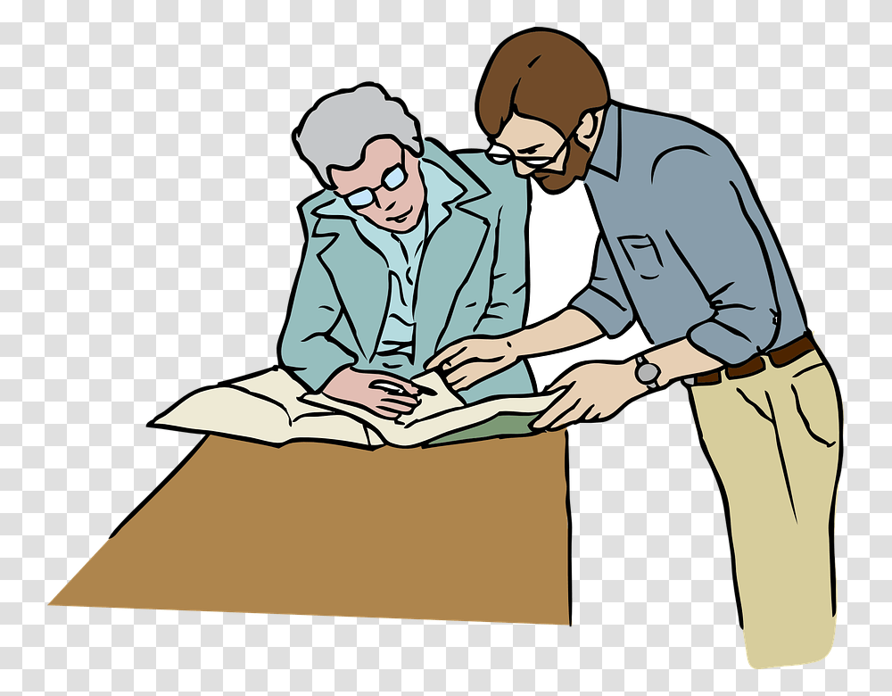 Research Reading Information Studying Textbook Clip Art Office, Person, Human, Doctor, Patient Transparent Png