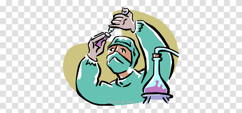 Research Royalty Free Vector Clip Art Illustration, Doctor, Outdoors, Worker, Injection Transparent Png