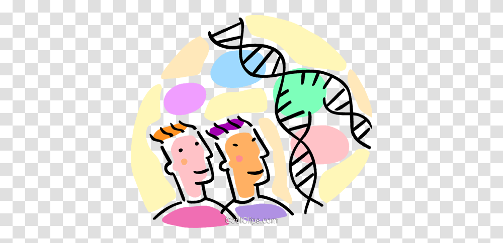 Research Scientists With Dna Strand Royalty Free Vector Clip Art, Drawing Transparent Png