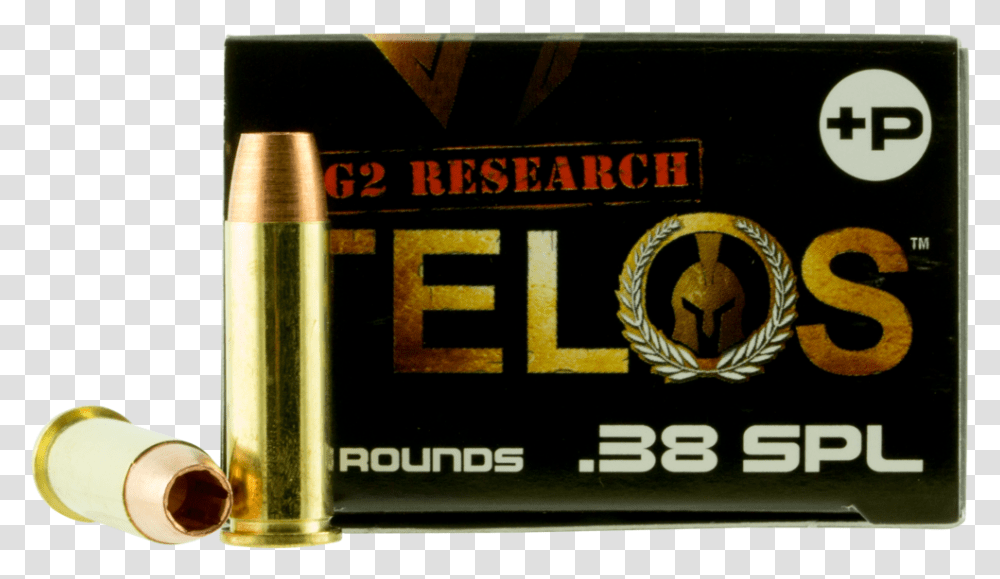 Research Telos 38spl Telos 38 Special 105 Gr Copper Bullet, Weapon, Weaponry, Ammunition, Beer Transparent Png