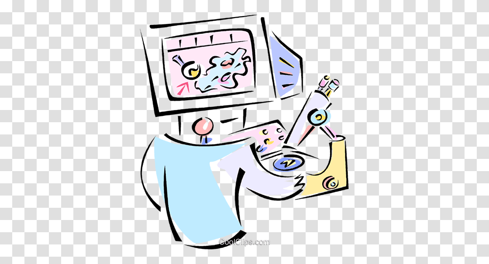 Researcher With Microscope Royalty Free Vector Clip Art, Doodle, Drawing, Video Gaming, Poster Transparent Png