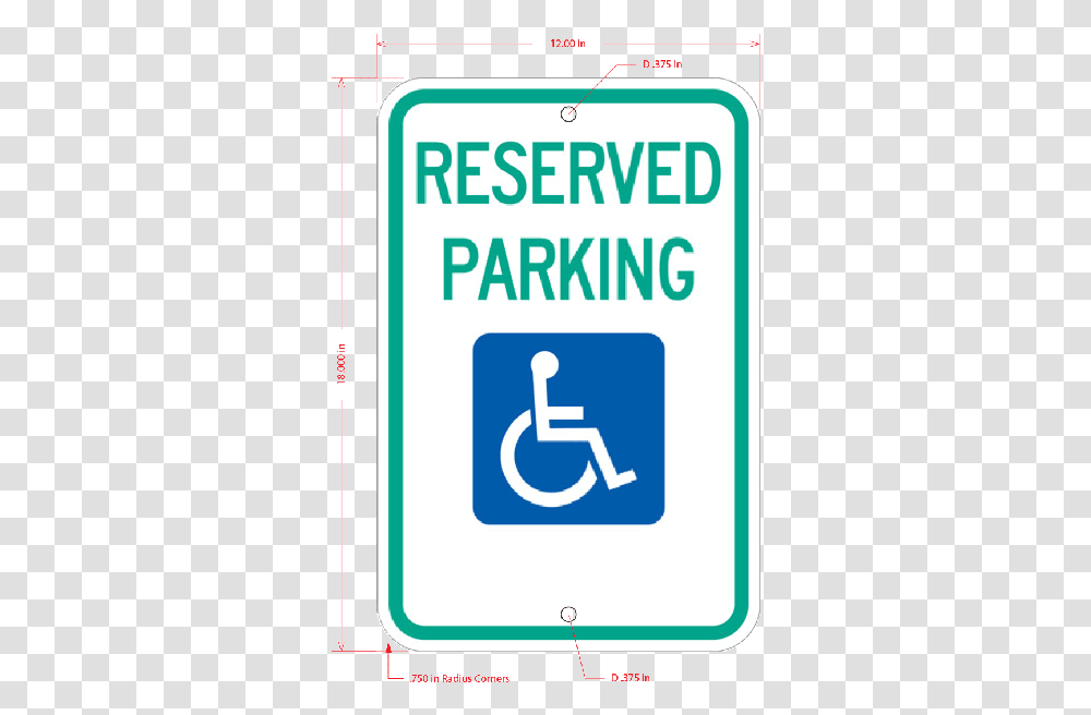 Reserved Handicap Parking Sign With Symbol Parking Sign, Road Sign Transparent Png