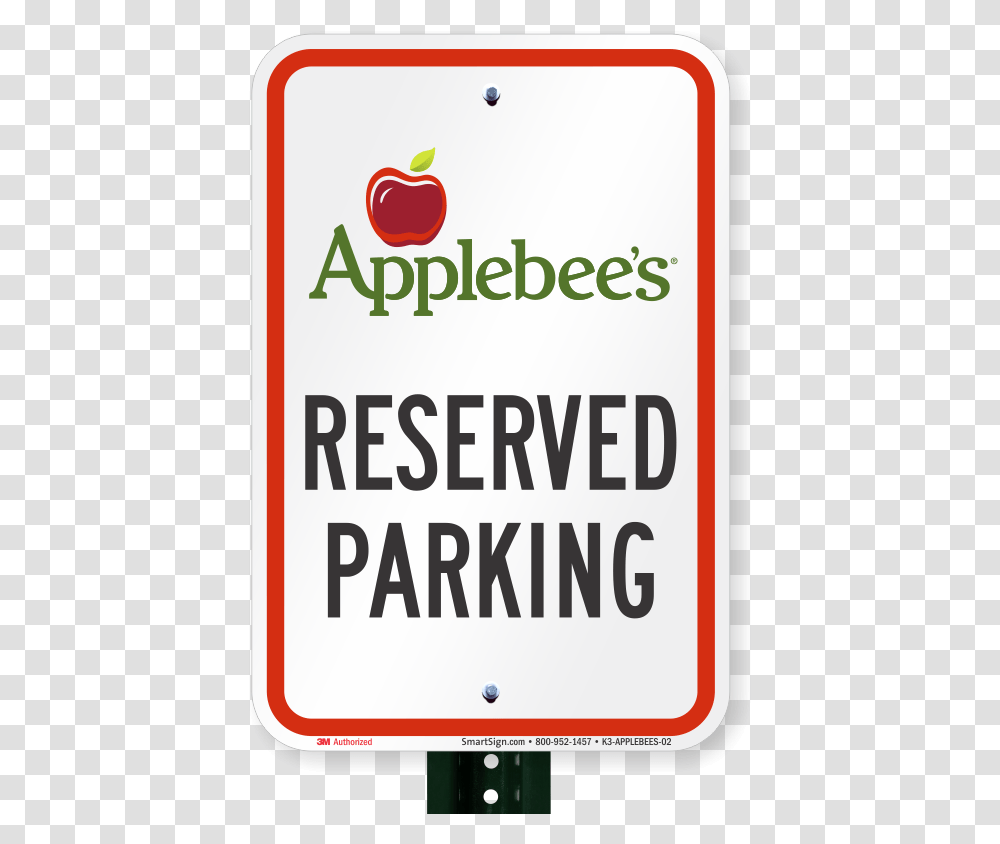 Reserved Parking Sign Applebees International Mcintosh, Electronics, Poster Transparent Png