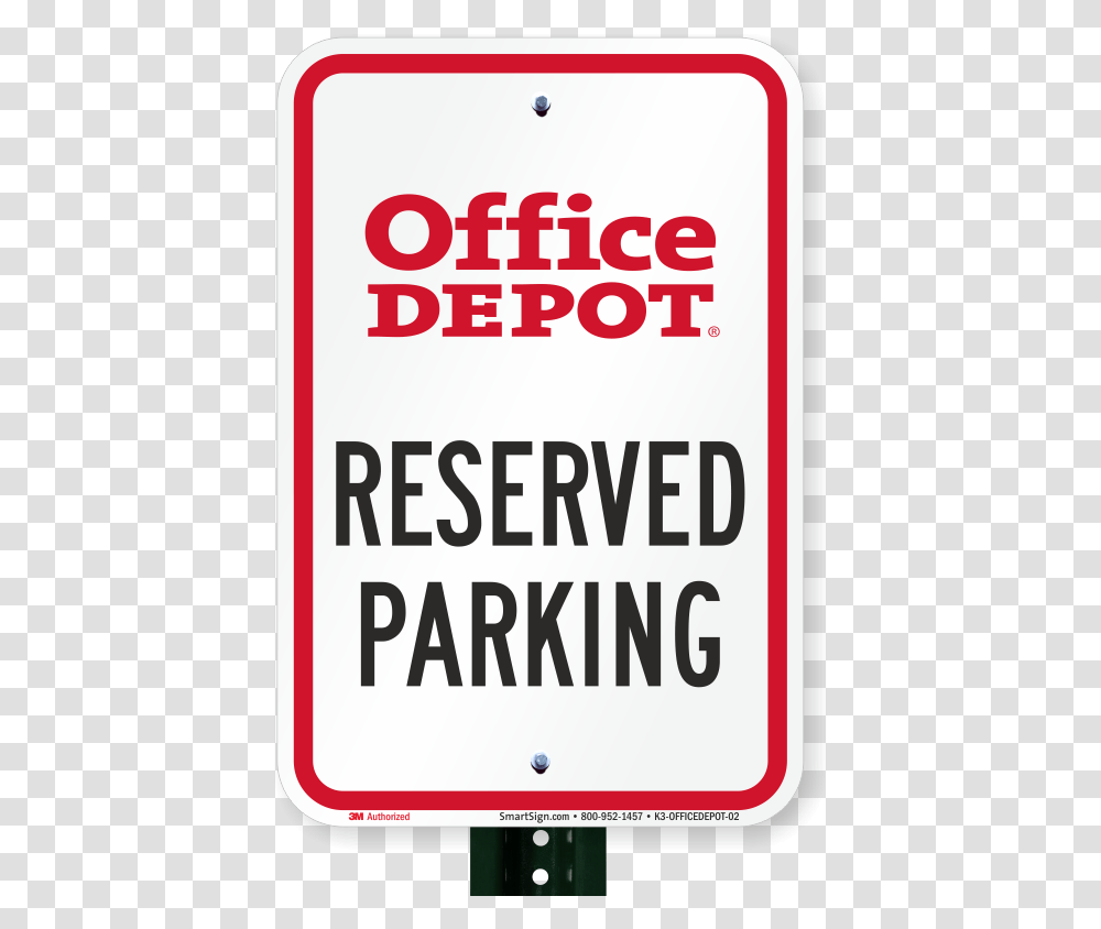 Reserved Parking Sign Office Depot Office Depot, Electronics, Poster Transparent Png