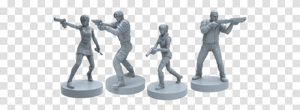 Resident Evil 2 B Files Expansion Board Game Steamforged Resident Evil Miniatures Game, Person, Human, Sculpture, Art Transparent Png