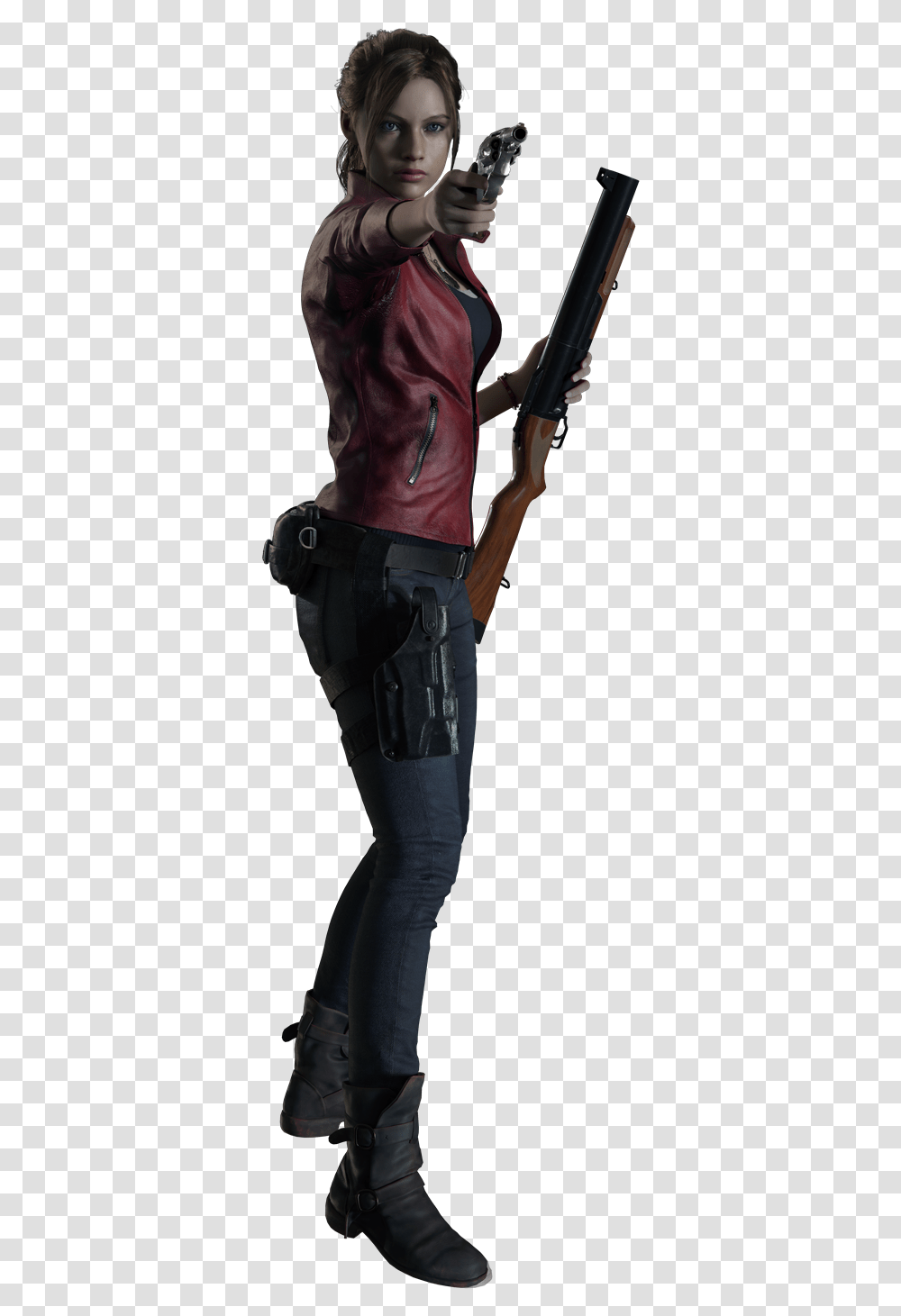 Resident Evil 2 Claire, Person, Human, Gun, Weapon Transparent Png