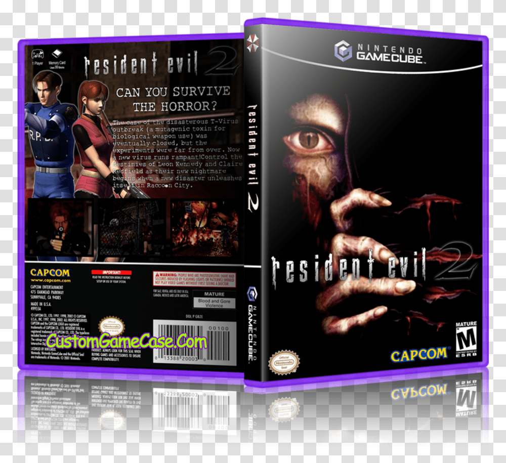 Resident Evil 2 Custom Game Case Resident Evil 2 Pc Cover, Person, Human, Disk, Dvd Transparent Png