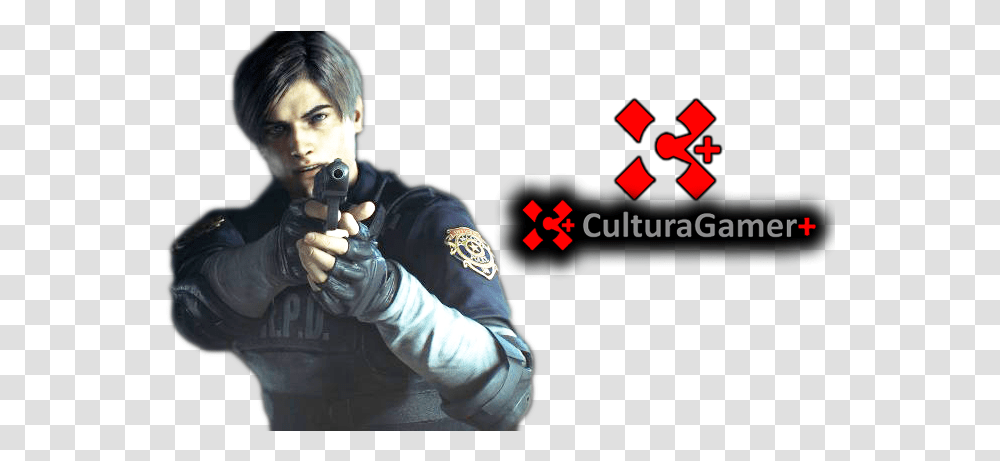 Resident Evil 2 Leon Part, Person, Face, Weapon, Gun Transparent Png