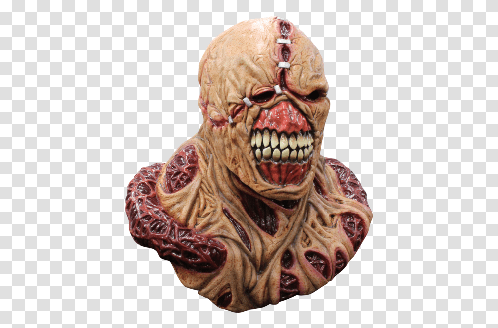 Resident Evil 3 Nemesis Mask, Figurine, Person, Human, Torso Transparent Png