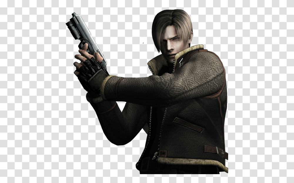 Resident Evil 4 Images Leon Wallpaper Photos Leon Resident Evil 4, Person, Human, Handgun, Weapon Transparent Png