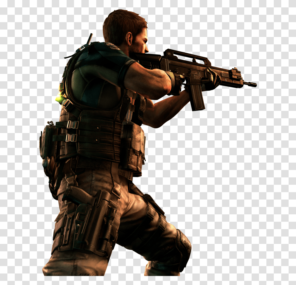 Resident Evil 6 Chris, Person, Human, Gun, Weapon Transparent Png