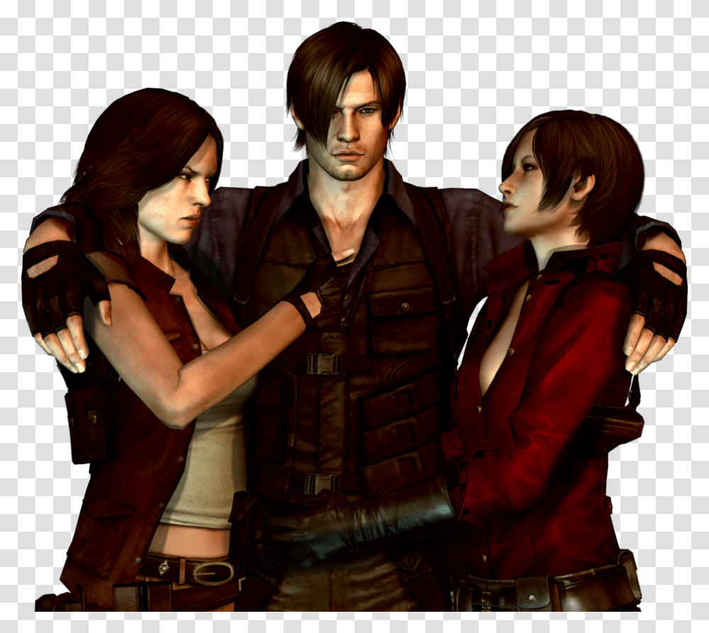 Resident Evil 6 Helena Y Leon, Person, Costume, Coat Transparent Png