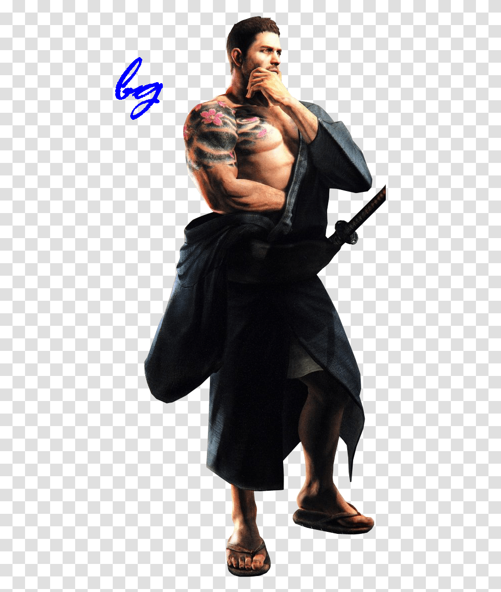 Resident Evil 6 Sexy Chris Redfield Download Chris Redfield Samurai Outfit, Person, Sleeve, Leisure Activities Transparent Png