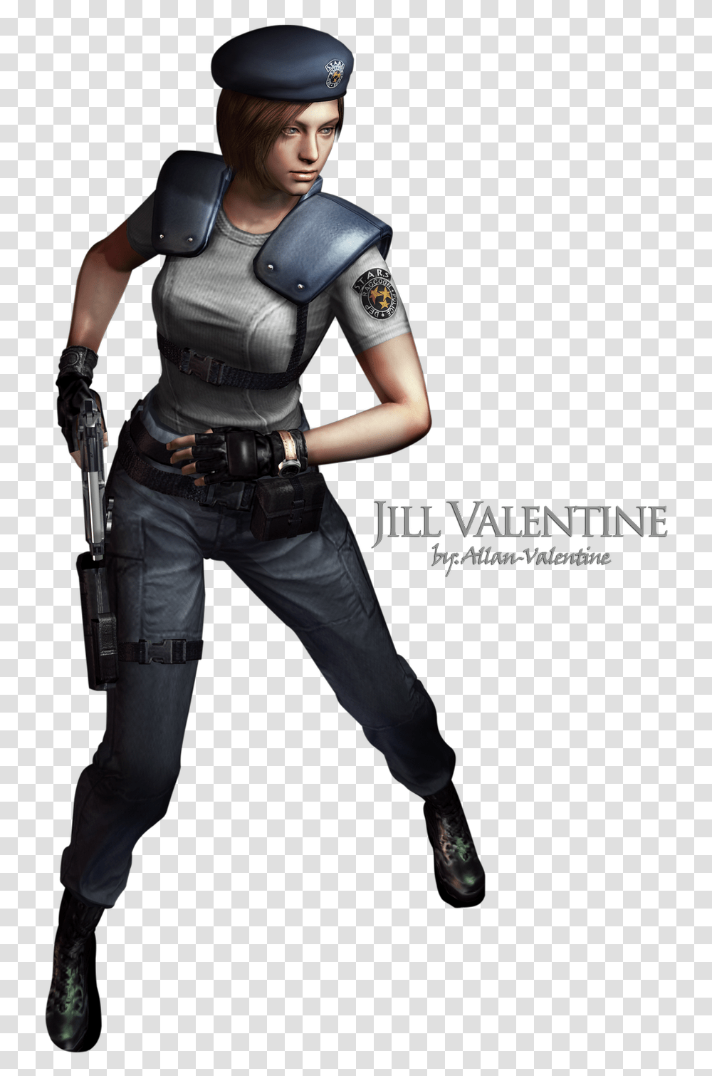 Resident Evil Jill Valentine Police, Person, Costume, Weapon Transparent Png