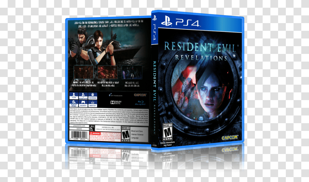 Resident Evil Revelations Replacement Ps4 Cover And Case No Game Modern Warfare Ps4 Case, Person, Paper, Dvd, Disk Transparent Png