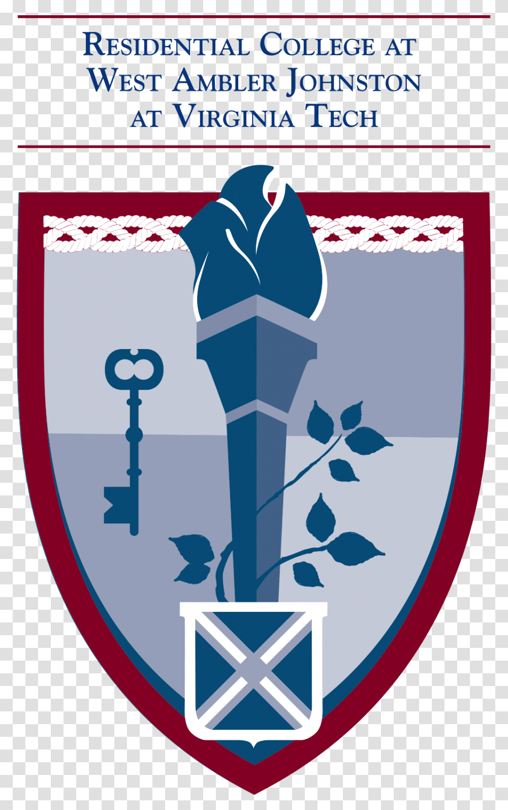 Residential College At West Aj Logo Honors Residential Commons Virginia Tech, Poster, Advertisement, Armor, Shield Transparent Png