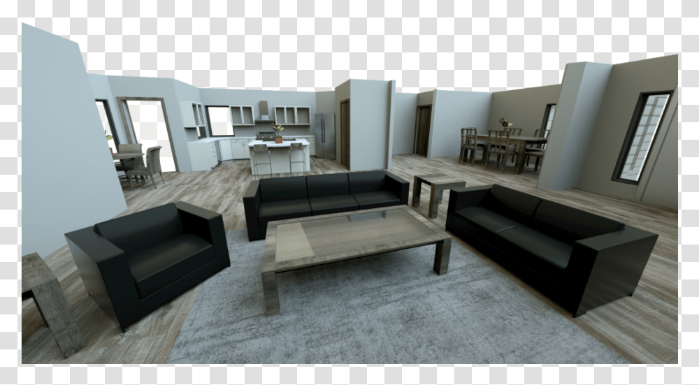 Residential Living Room Interior Perspective Living Room, Furniture, Table, Couch, Tabletop Transparent Png
