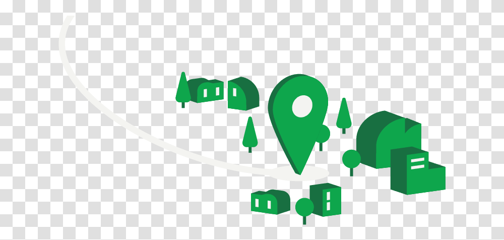 Residential Road With Homes And Buildings And A Map Graphic Design, Recycling Symbol, Elf, Sleeve Transparent Png