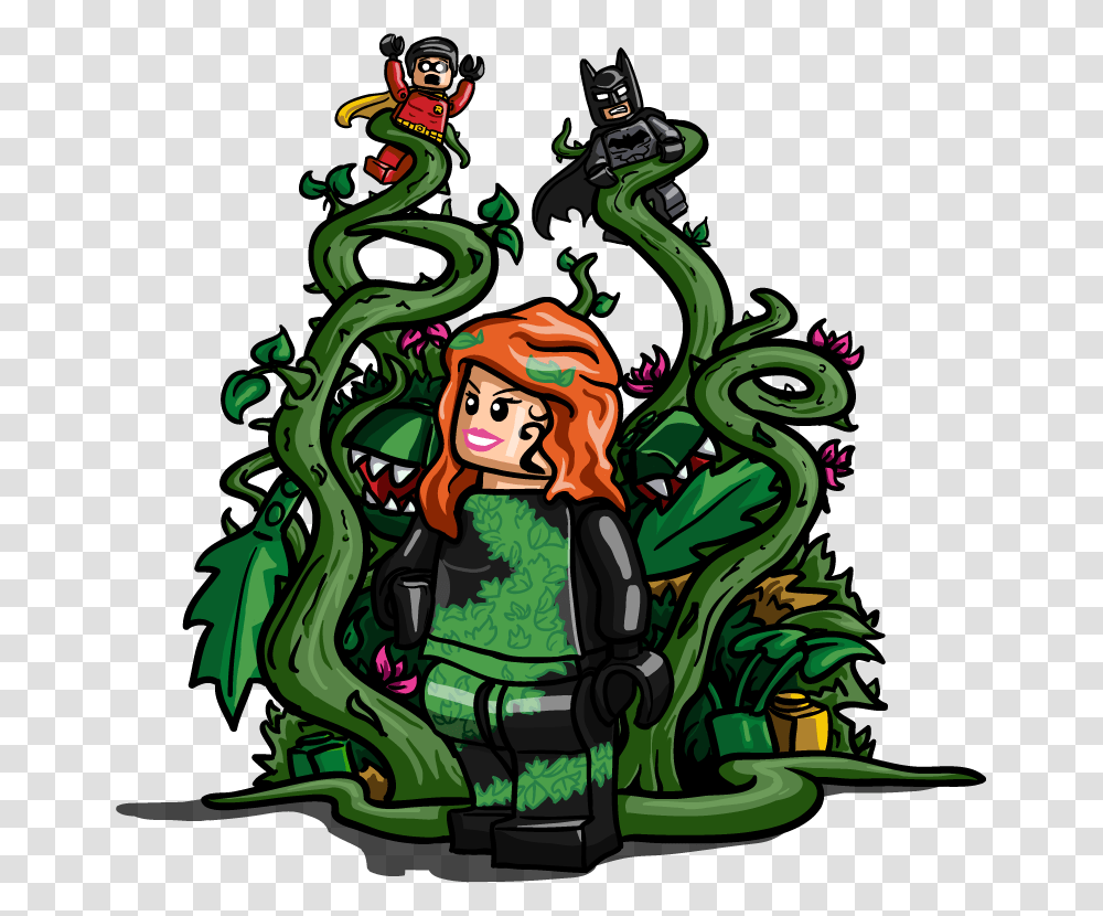 Residual Effects Thehappysorceress Batman Poison Ivy Lego, Person, Helmet, Tree Transparent Png