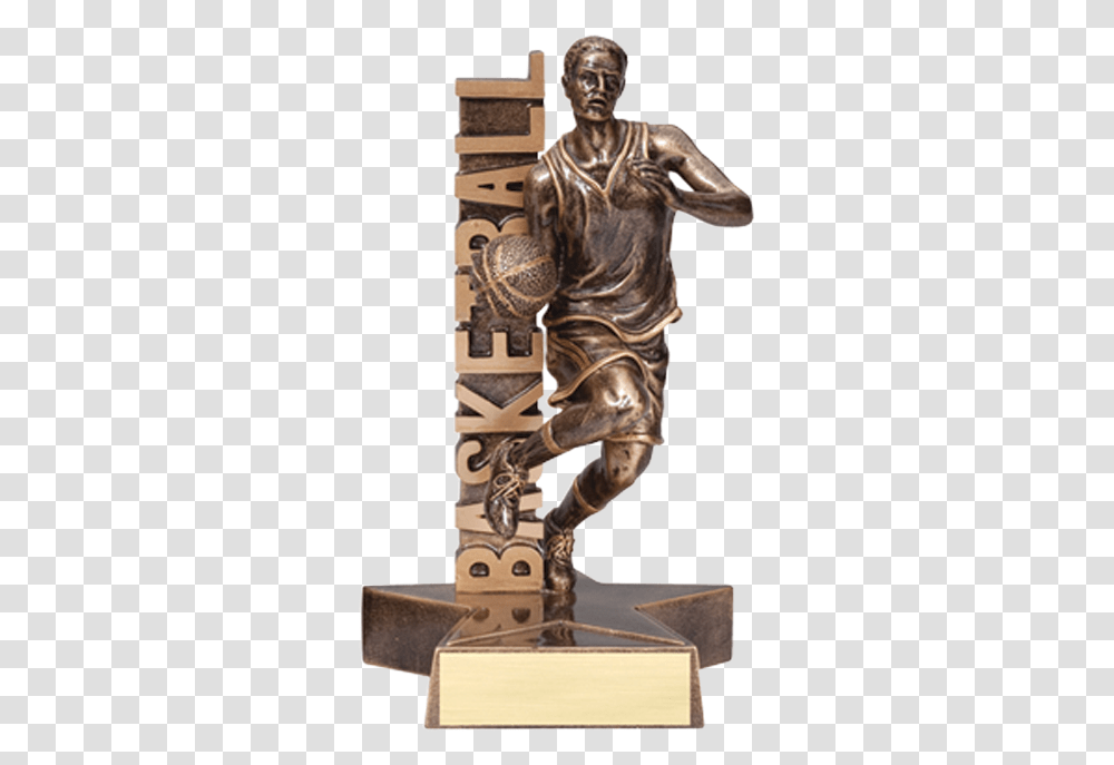 Resin Basketball Trophy, Bronze, Person, Human, Architecture Transparent Png