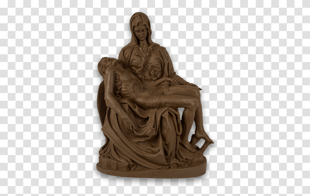 Resin Statue Of The Pieta Of Michelangelo Statue, Sculpture, Person, Human Transparent Png