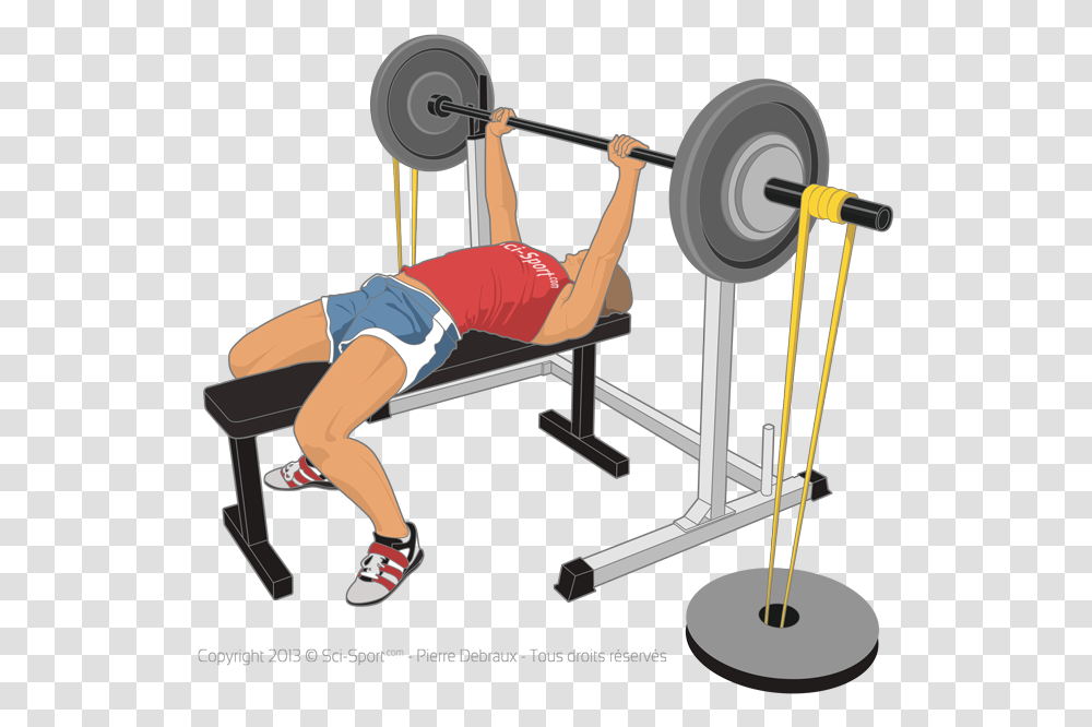 Resistance Bands Barbell Bench Press, Person, Human, Working Out, Sport Transparent Png