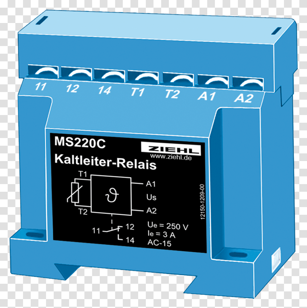 Resistor Ms220c Ziehl Ziehl Kaltleiterauslsegert, Electrical Device, Scoreboard, Machine, Box Transparent Png