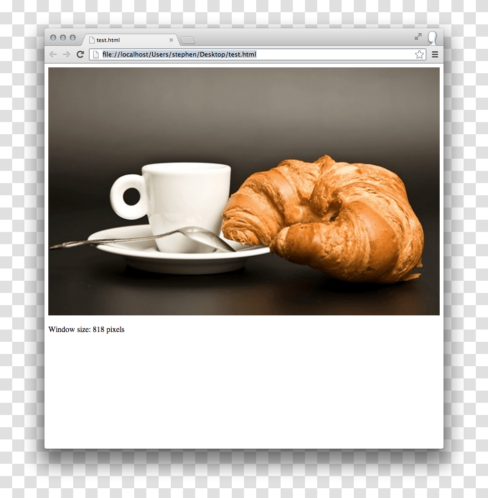 Resize Your Browser Window Until The Width At Which Css Background Image Responsive, Croissant, Food, Bread, Pottery Transparent Png