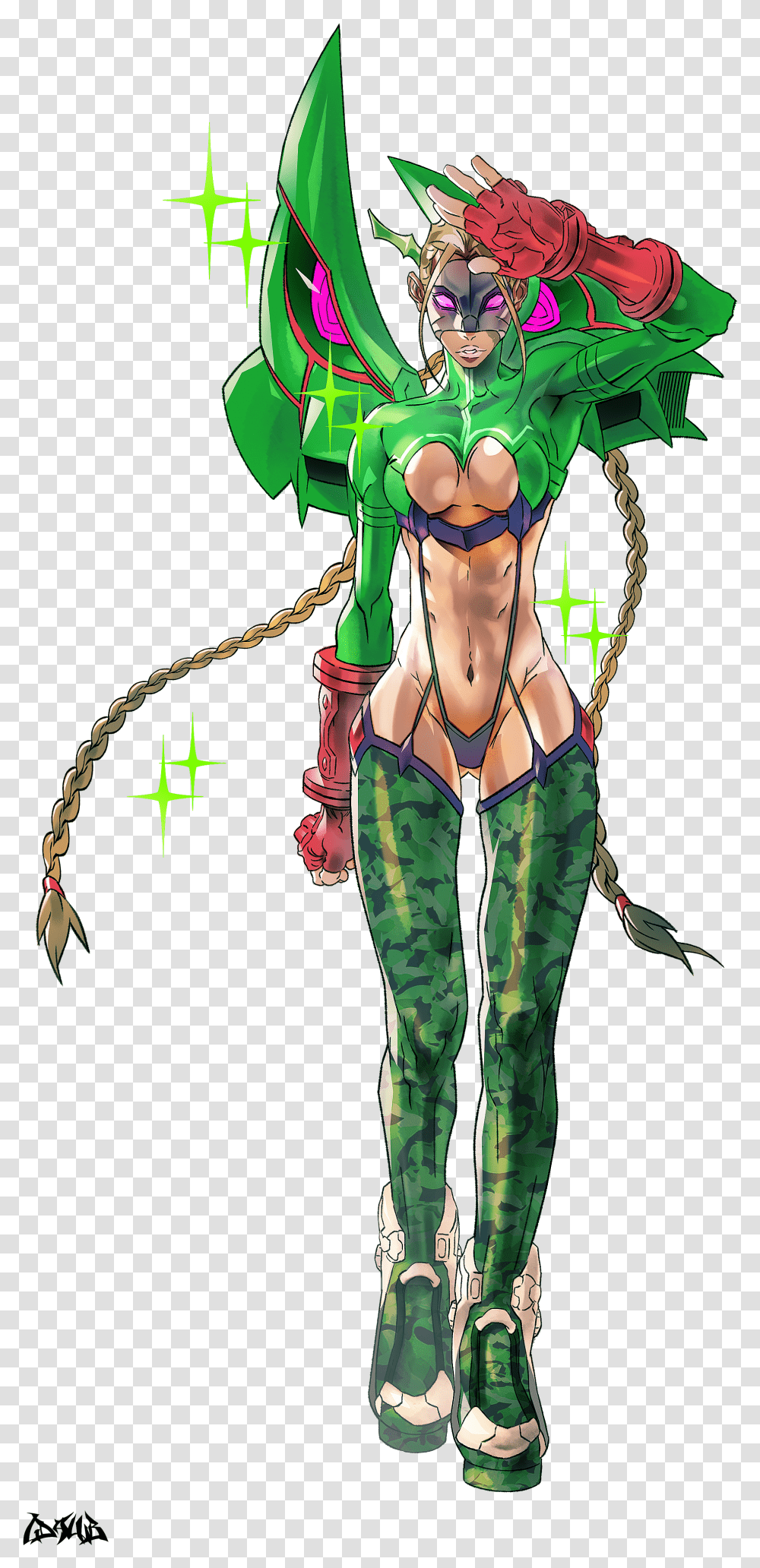 Resized To 36 Of Original Cammy Super Street Fighter Art Transparent Png