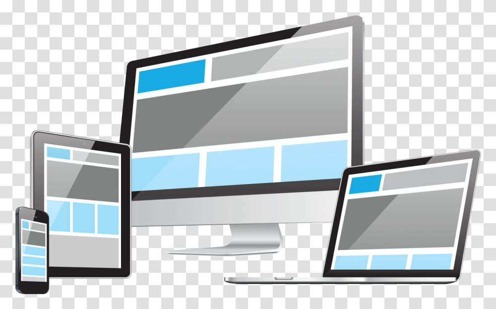 Responsive Responsive Web Design, Computer, Electronics, LCD Screen, Monitor Transparent Png