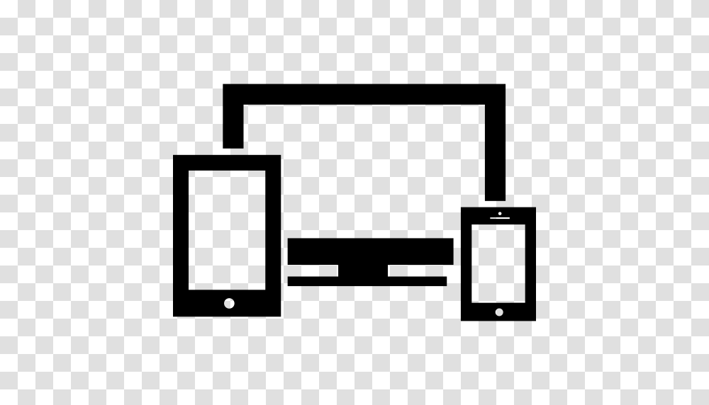 Responsive Symbol With A Widescreen Monitor A Cellphone, Gray, World Of Warcraft Transparent Png