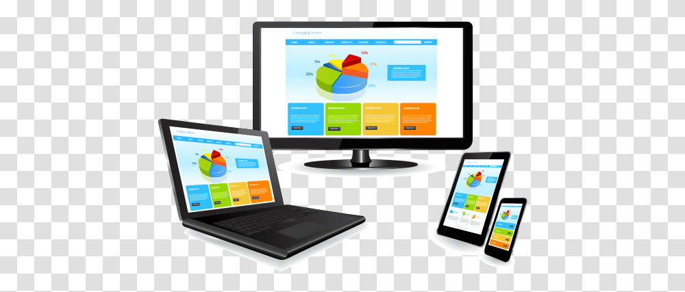 Responsive Web Design, Computer, Electronics, Laptop, Pc Transparent Png