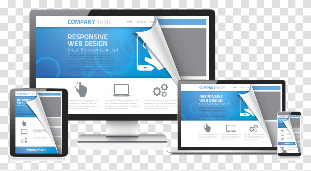 Responsive Website Offer Psd, Flyer, Poster, Paper, Advertisement Transparent Png