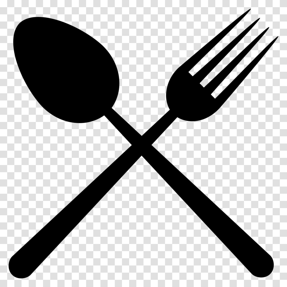 Restaurant Cutlery Symbol Of A Cross Icon Free Download, Fork, Hammer, Tool, Shovel Transparent Png