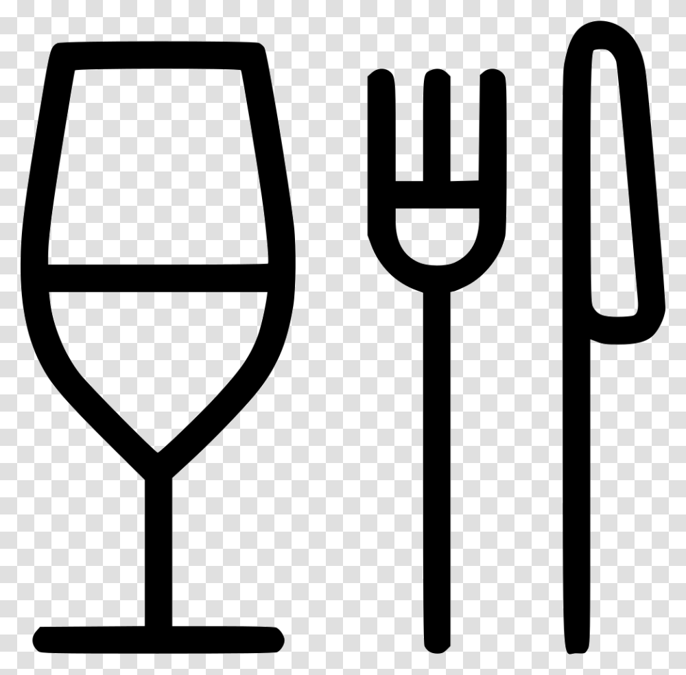 Restaurant Food Icon Background, Glass, Goblet, Cutlery, Fork Transparent Png
