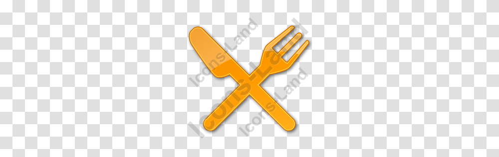 Restaurant Fork Knife Crossed Plain Orange Icon Pngico Icons, Key, Credit Card Transparent Png