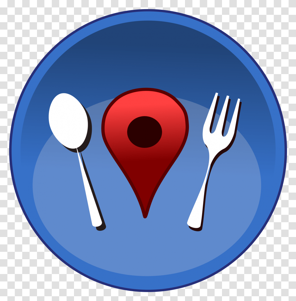 Restaurant Maps Marker Restaurant Location Clipart, Cutlery, Fork, Spoon, Bowl Transparent Png