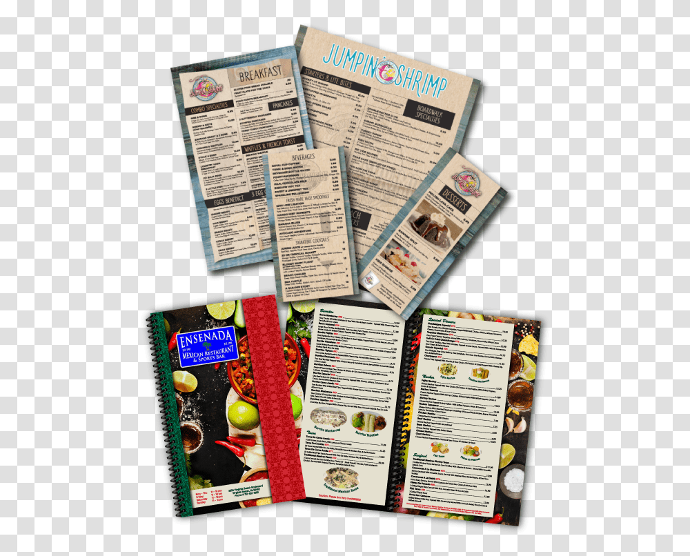 Restaurant Menu Designs Newsprint, Advertisement, Poster, Flyer, Paper Transparent Png