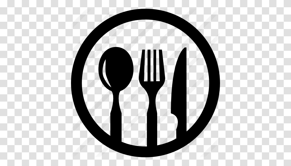 Restaurant Symbol Of Cutlery In A Circle, Gray, World Of Warcraft Transparent Png