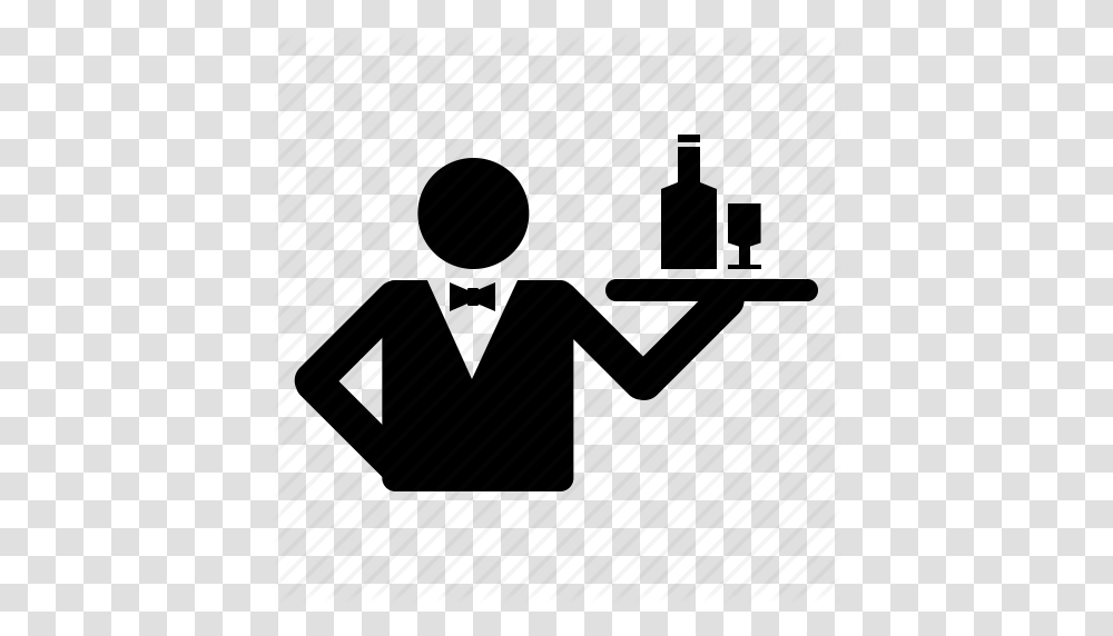 Restaurant Waiter Icon, Silhouette, Piano, Sitting, Chair Transparent Png