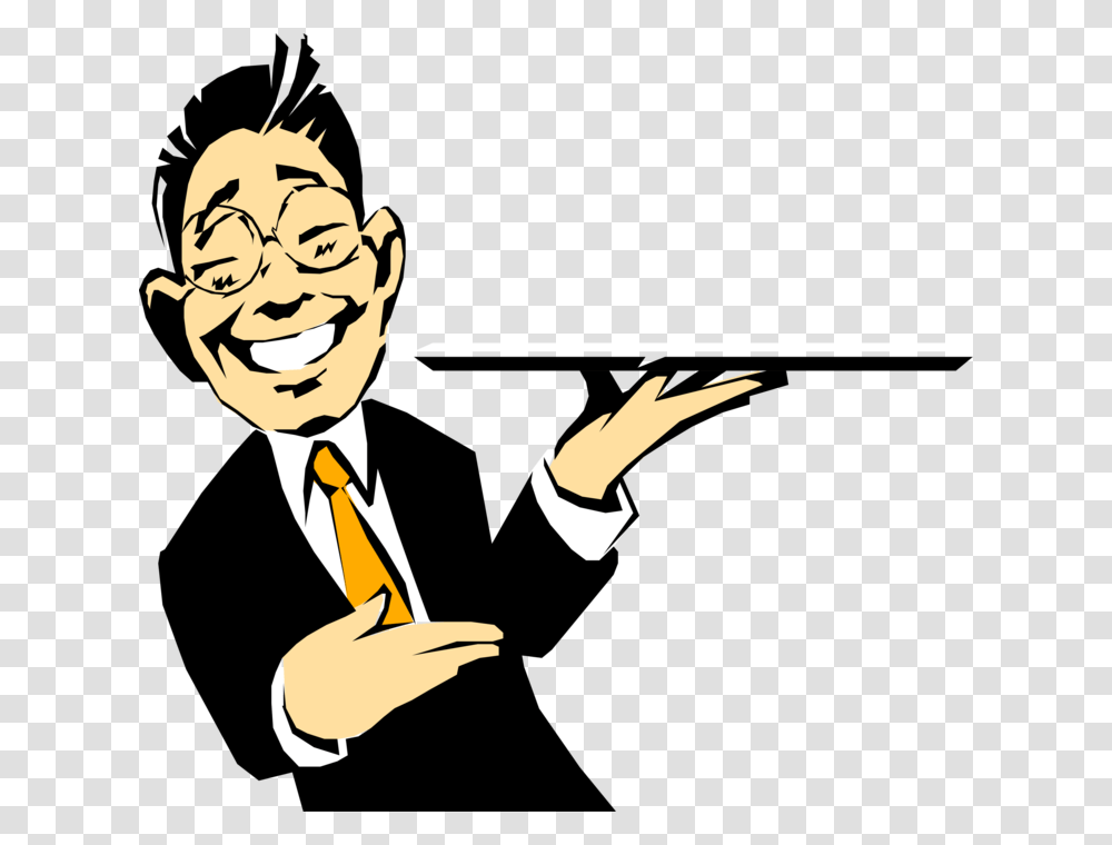 Restaurant Waiter, Person, Performer, Crowd, Face Transparent Png