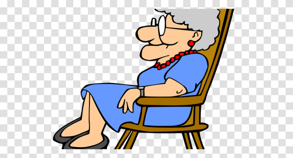 Resting Clipart Grandma, Chair, Furniture, Sitting, Reading Transparent Png