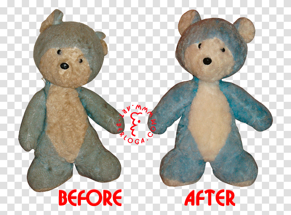 Restoration Blue Teddy Bear For Girl Teddy Bear Restoration Before And After, Plush, Toy Transparent Png