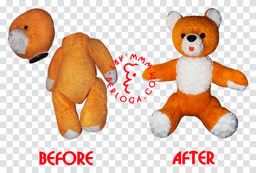 Restoration Toy Yellow Teddy Bear Teddy Bear Restoration Before And After, Plush, Sweets, Food Transparent Png