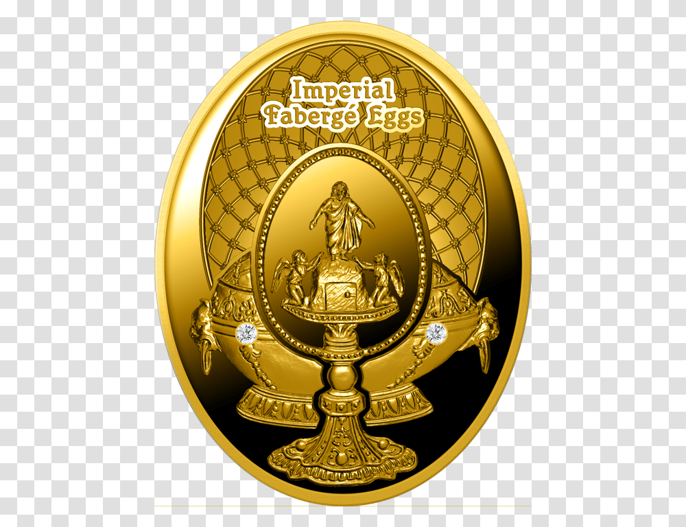 Resurrection Egg Gold Coin In Wooden Case Emblem, Clock Tower, Architecture, Building Transparent Png